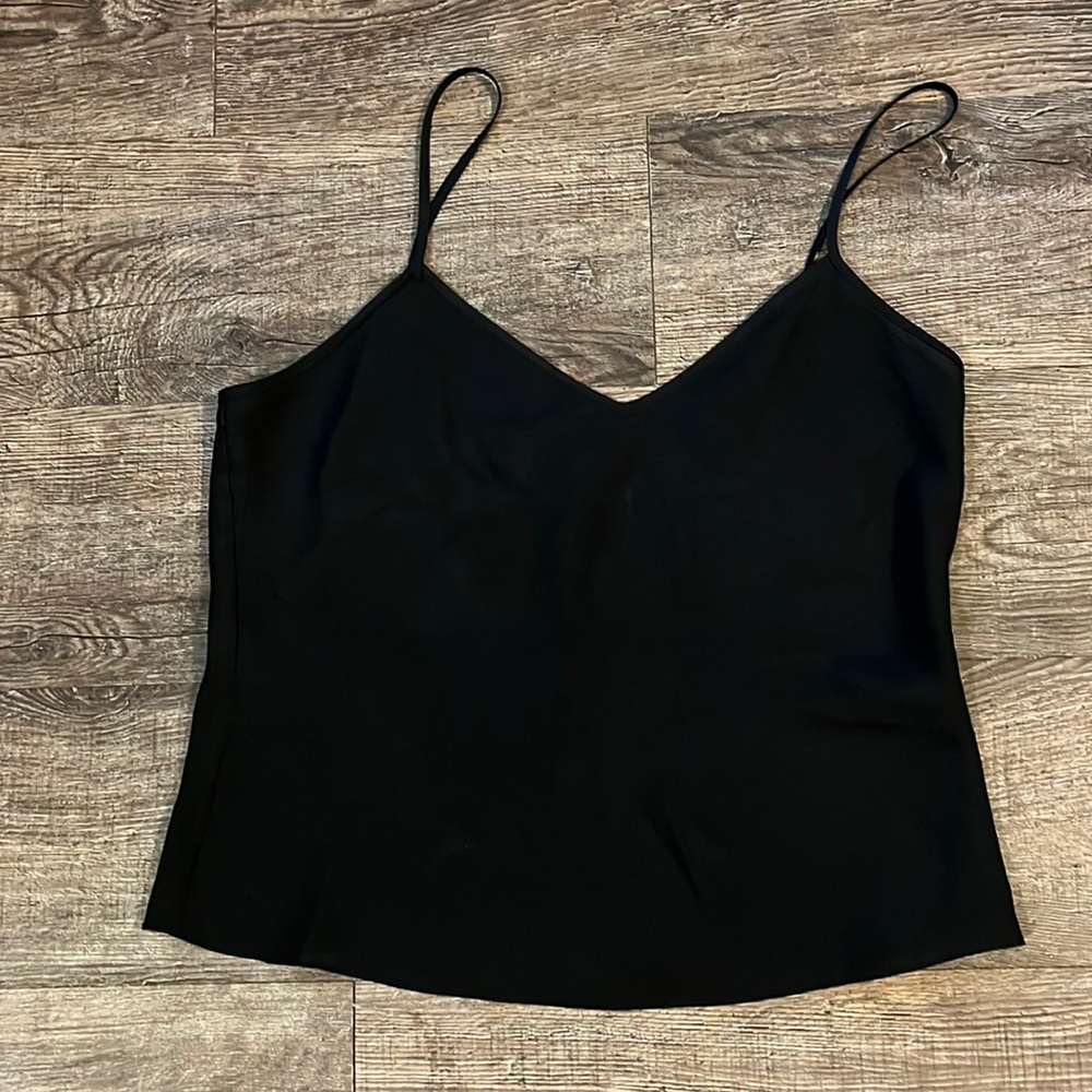 REBECCA TAYLOR Strappy Black Tank Top